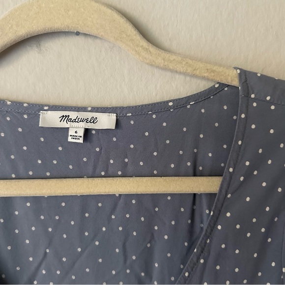 Madewell Leedra Button-Front Midi Dress in Dot Size 6 - Picture 6 of 11